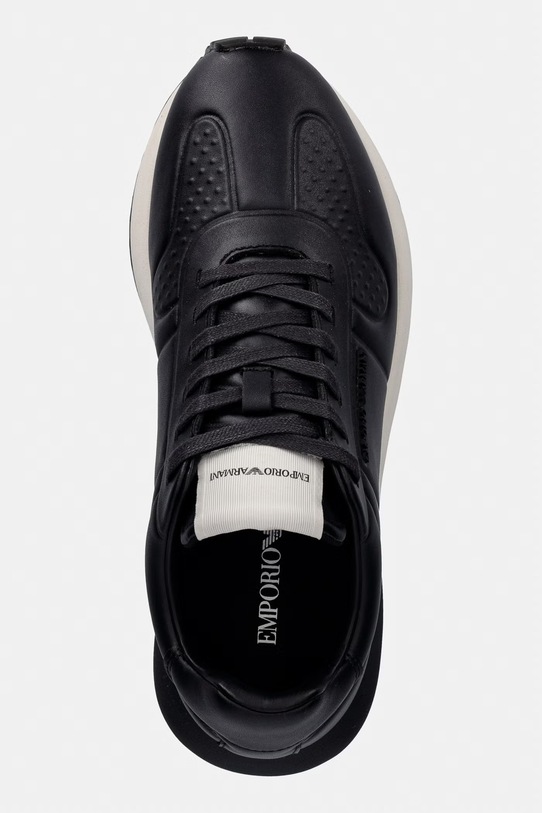 Kožne tenisice Emporio Armani crna EM003740.AF19726.MC005