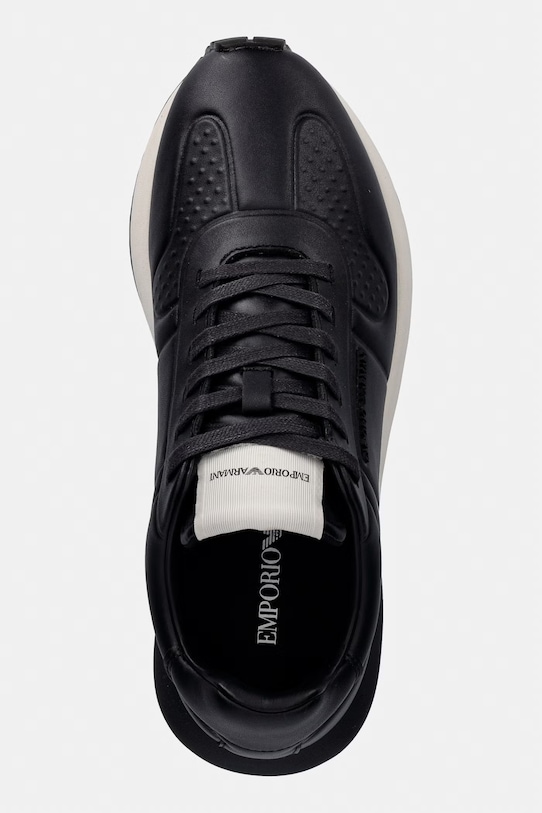 Kožne tenisice Emporio Armani crna EM003740.AF19726.MC005