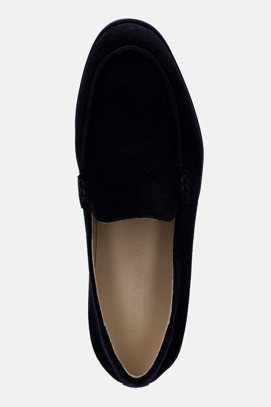 Emporio Armani mokasyny męskie zamszowe granatowy EM004941.AF23967.UB117