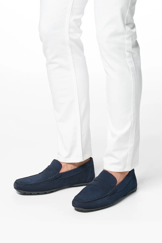 Semišové mokasíny Geox U KOSMOPOLIS + GRIP U35CFB00020C4064