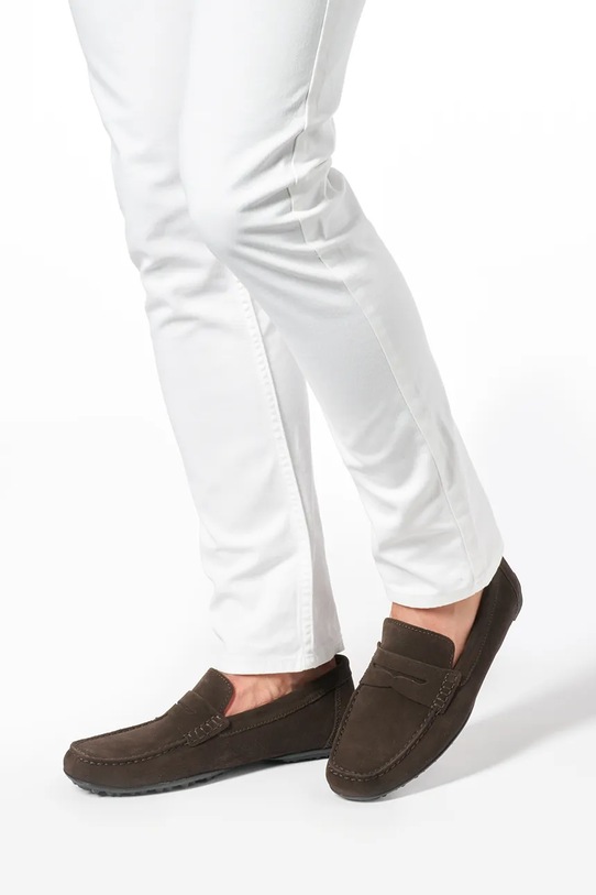 Geox mokasyny zamszowe U KOSMOPOLIS + GRIP U35CFB00020C6021