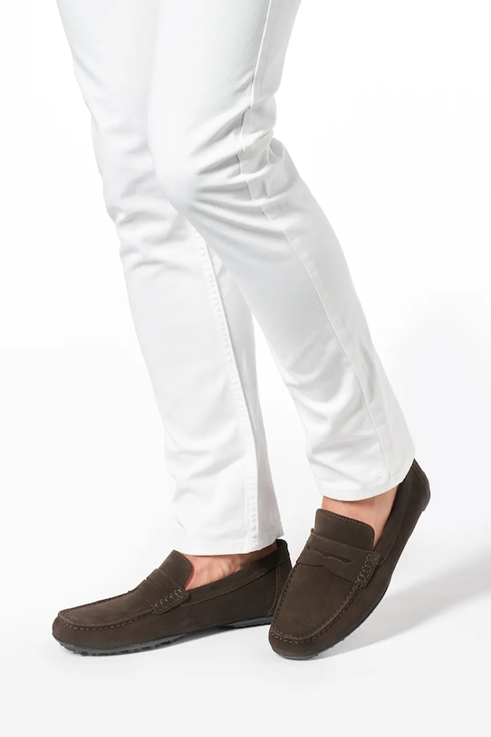 Geox mokasyny zamszowe U KOSMOPOLIS + GRIP U35CFB00020C6021