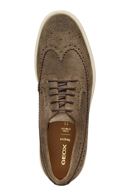 Geox półbuty zamszowe U SPHERICA EC17 U55LAE00020C1018 brązowy