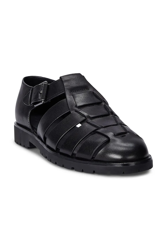 Polo Ralph Lauren półbuty męskie skórzane Finn Lug 803961442002.001 czarny SS26