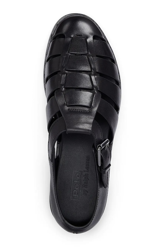 Obuwie Polo Ralph Lauren półbuty męskie skórzane Finn Lug 803961442002.001 czarny