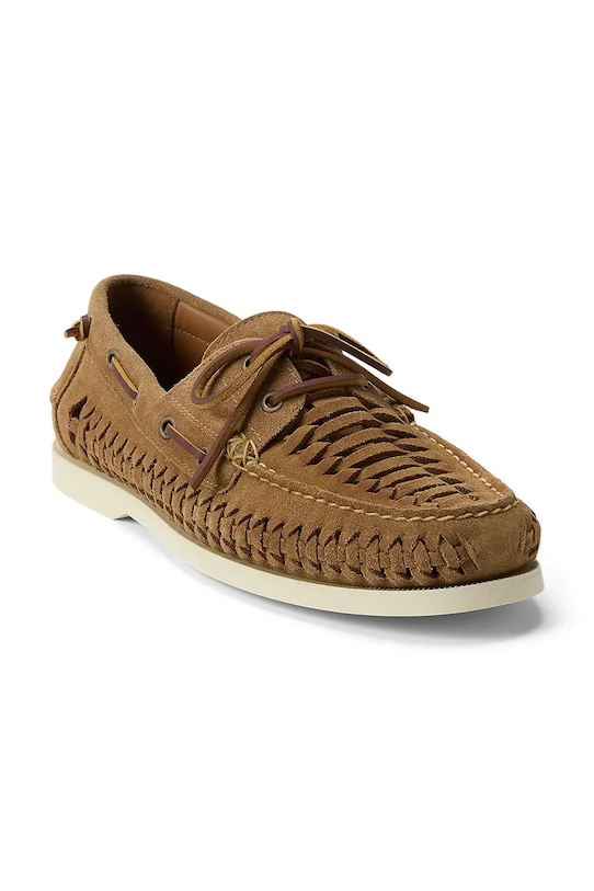 Polo Ralph Lauren мокасини мъжки от кожа Mertn Bt Wvn 803P07646002.270 кафяв SS26