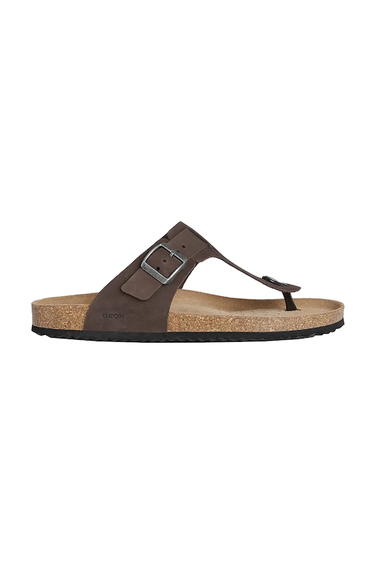 Geox japonki nubukowe U SANDAL GHITA brązowy U159VD00032C6024