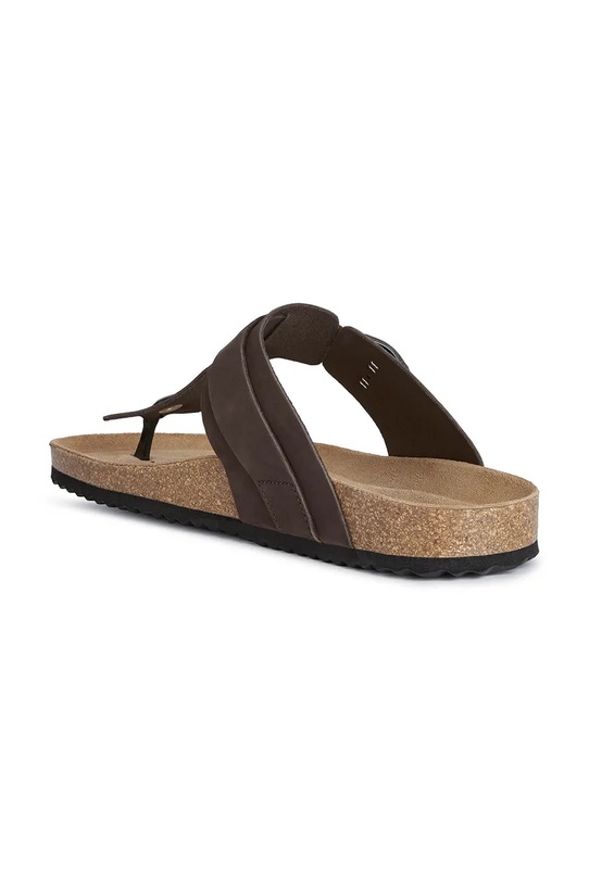 Geox japonki nubukowe U SANDAL GHITA brązowy U159VD00032C6024