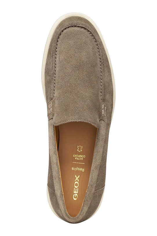 Geox mokasyny zamszowe U SPHERICA EC17 U55LAD00020C1018 brązowy