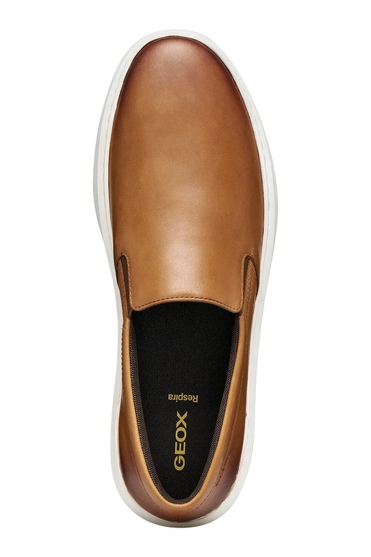 Geox U DEIVEN sneakersy męskie skórzane U655WB00043C6002 brązowy