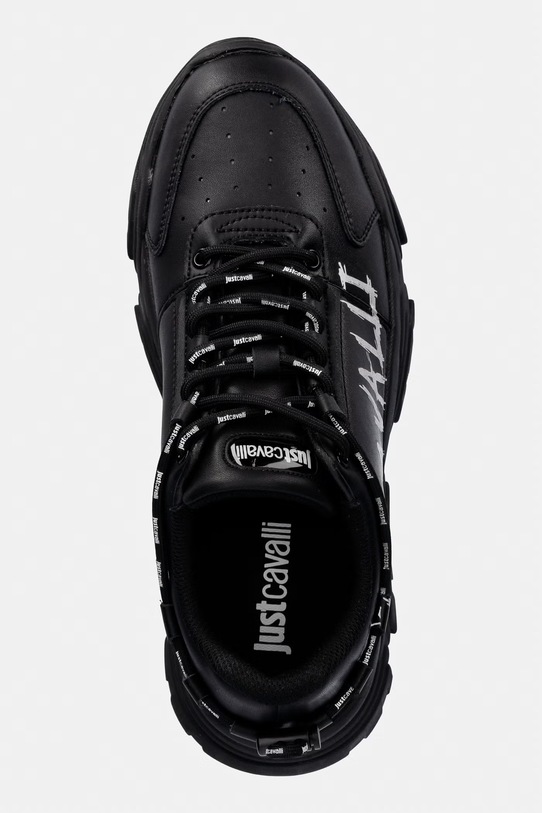 Just Cavalli sneakersy męskie skórzane czarny 80QA3SH1ZPC21899