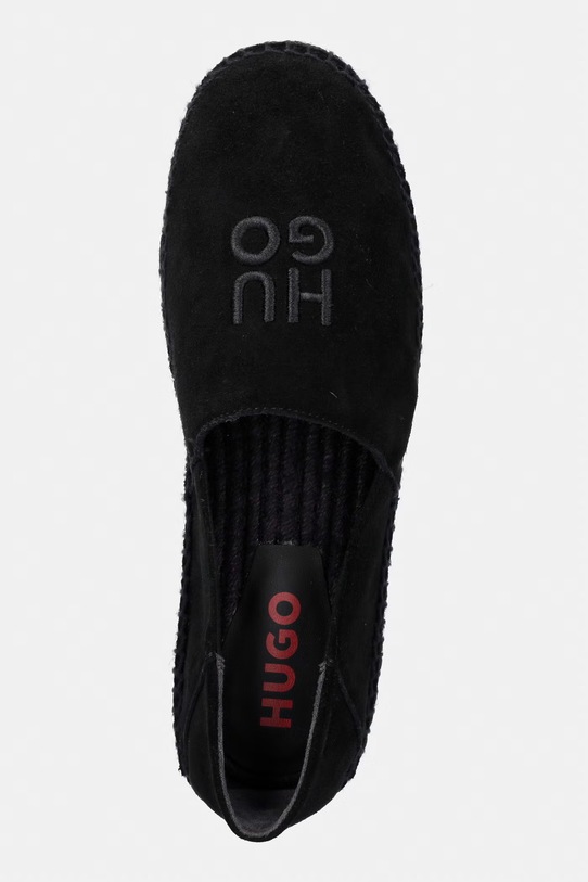 HUGO espadryle męskie zamszowe Sannes czarny 50563325.001