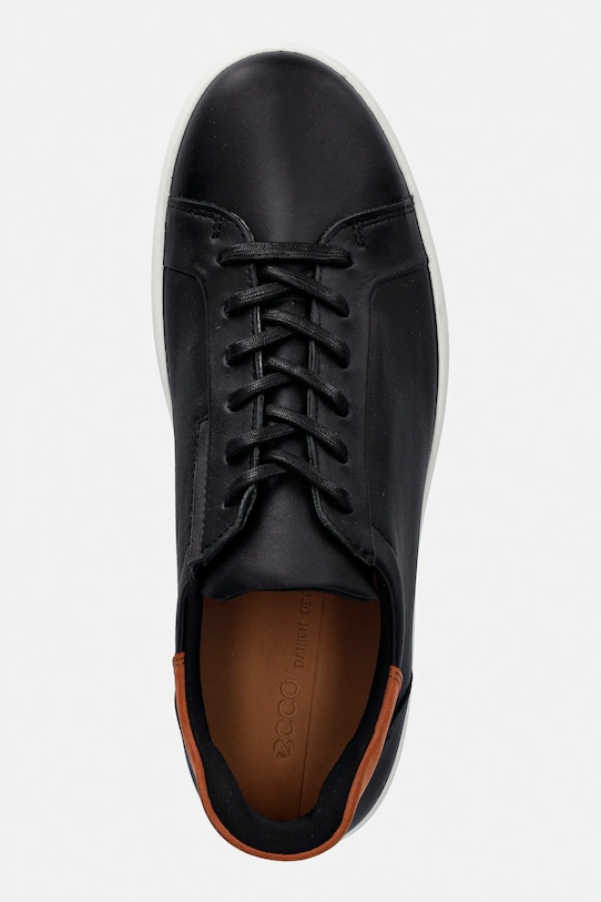 Ecco sneakersy skórzane Soft 7 M czarny 470824.51866