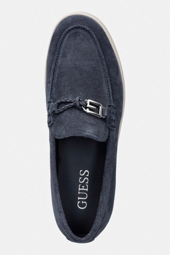 Guess mokasyny męskie zamszowe HEAWS granatowy FMJHEA.SUE14.BLUE