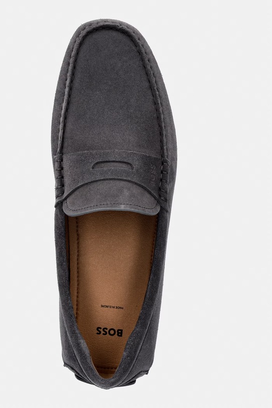 BOSS mokasyny zamszowe Noel szary 50541750.021