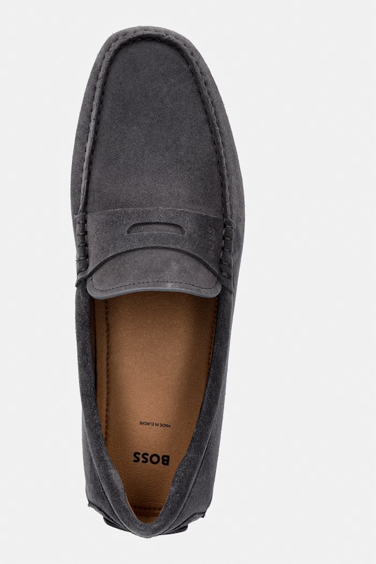BOSS mokasyny zamszowe Noel szary 50541750.021