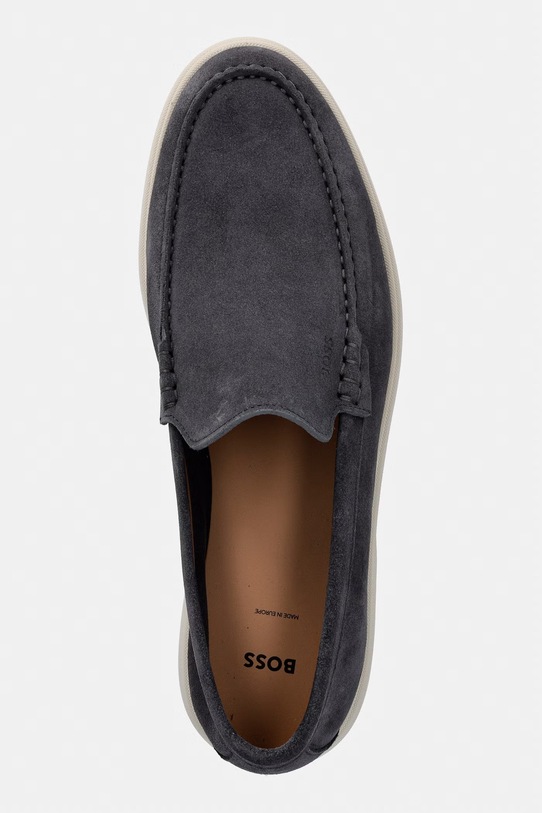 BOSS мокасини мъжки велурени Sienne сив 50543083.021