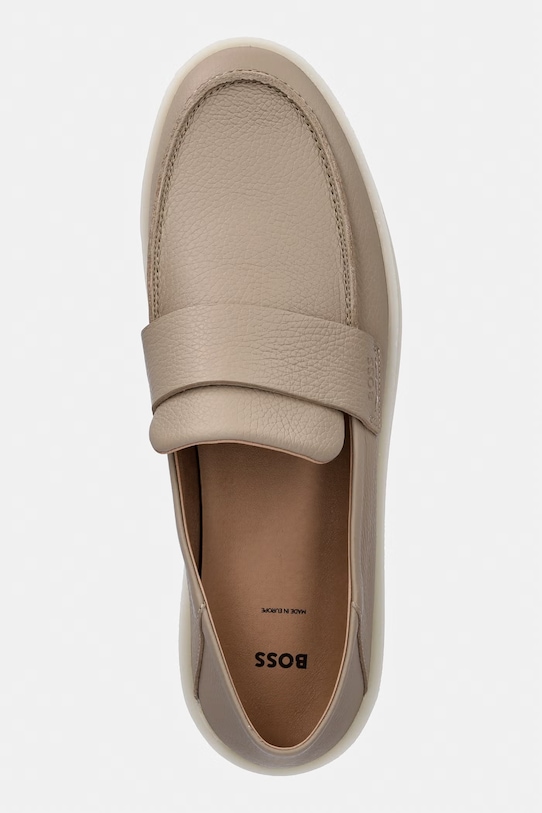 BOSS mokasyny męskie skórzane Randal beżowy 50563163.260