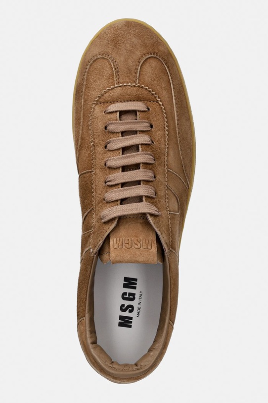 MSGM sneakersy zamszowe brązowy 4040MS021.997.23