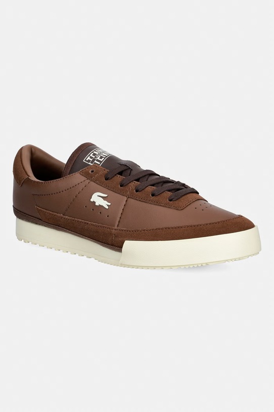 Lacoste sneakersy skórzane Aura Sneakers skóra zamszowa brązowy 51SMA0066