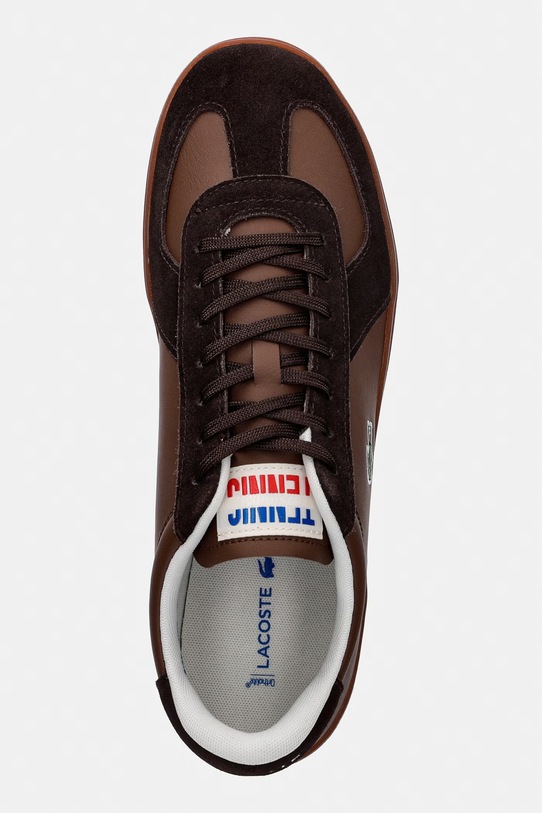 Lacoste sneakersy skórzane Men Baseshot Pro Sneakers brązowy 51SMA0077