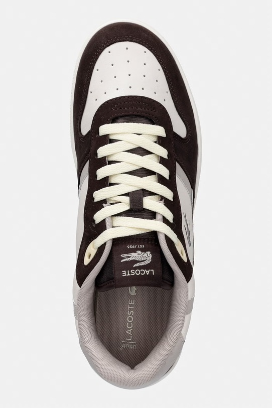 Lacoste sneakersy skórzane Men T-Clip Set Sneakers brązowy 51SMA0100