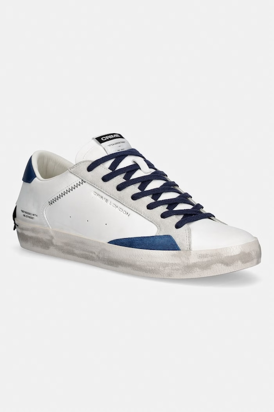 Crime London sneakersy skórzane DISTRESSED LOW pozostałe biały 19003PP8.10