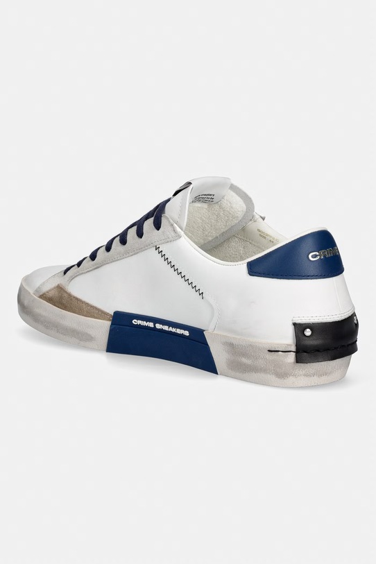 Obuwie Crime London sneakersy skórzane DISTRESSED LOW 19003PP8.10 biały
