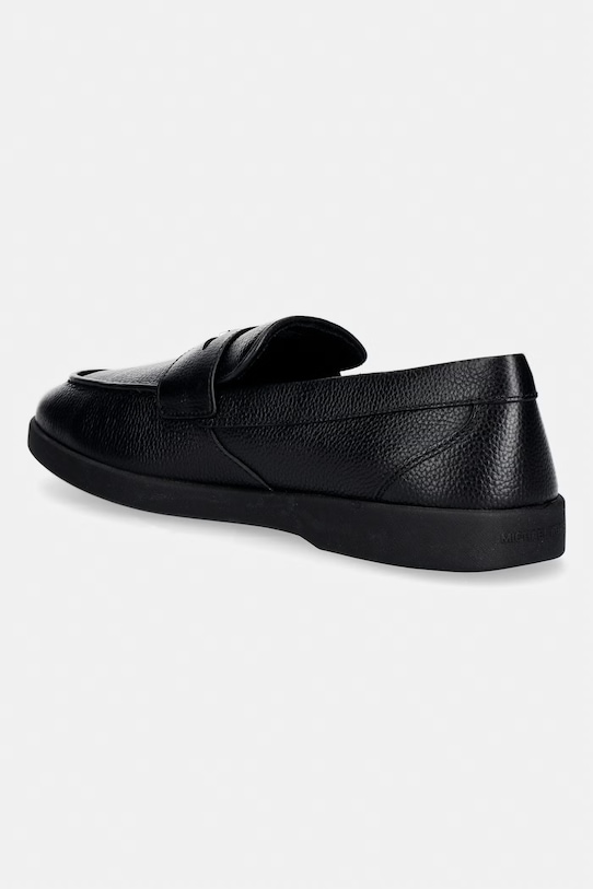 Παπούτσια Michael Kors Μοκασίνια Ανδρικά δερμάτινα Wesley Slip On 42S6HUFS1L.001 μαύρο