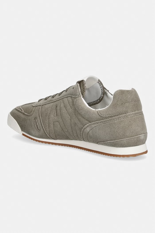 Încălțăminte Armani Exchange sneakers pentru bărbați, din piele întoarsă XM002616.AF19687.Z7016 verde