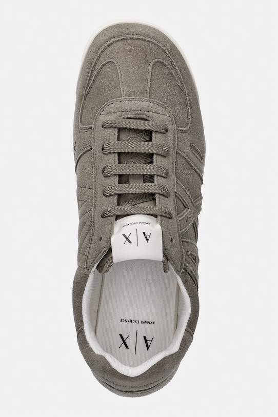 Armani Exchange sneakers pentru bărbați, din piele întoarsă verde XM002616.AF19687.Z7016