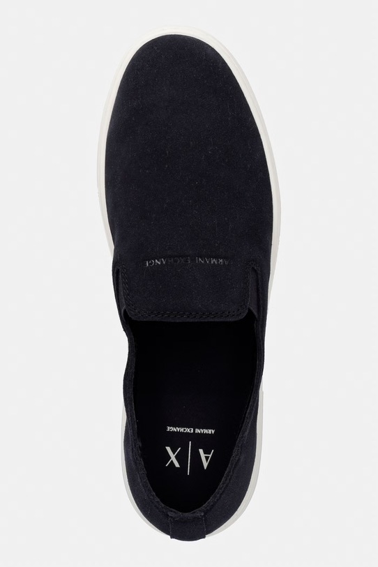 Armani Exchange mokasinke za muškarce od brušene kože mornarsko plava XM002633.AF16411.ZB004