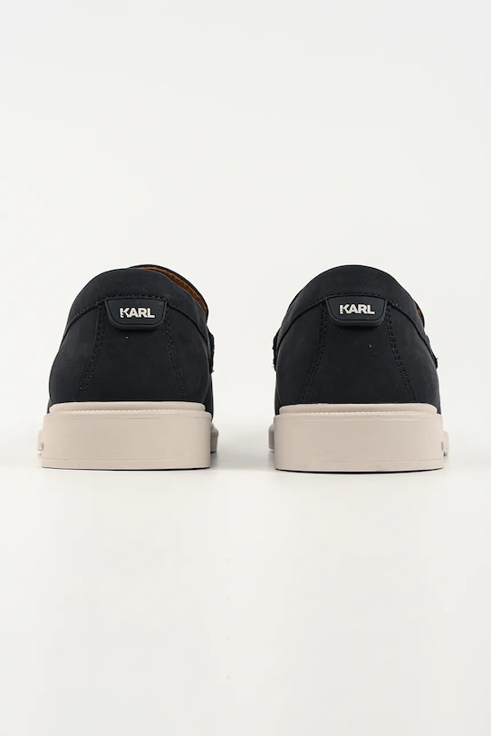 Obuwie Karl Lagerfeld mokasyny męskie nubukowe Kori KL21413.2AA czarny