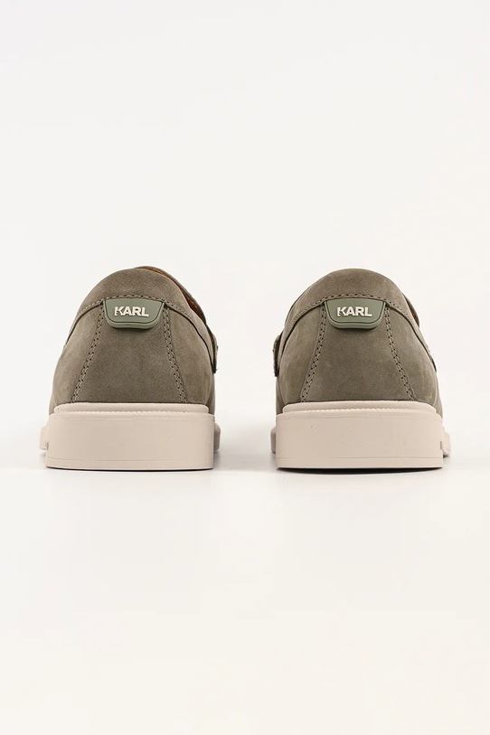 Obuwie Karl Lagerfeld mokasyny męskie nubukowe Kori KL21413.2KH beżowy