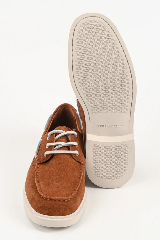 Karl Lagerfeld mokasyny męskie zamszowe Kori KL21422.533 brązowy