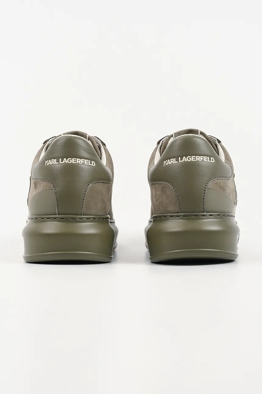 Obuwie Karl Lagerfeld sneakersy skórzane Kapri Mens KL52542F.2KH zielony