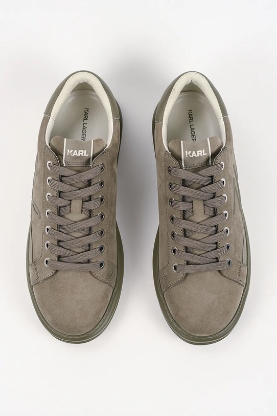 Karl Lagerfeld sneakersy skórzane Kapri Mens zielony KL52542F.2KH