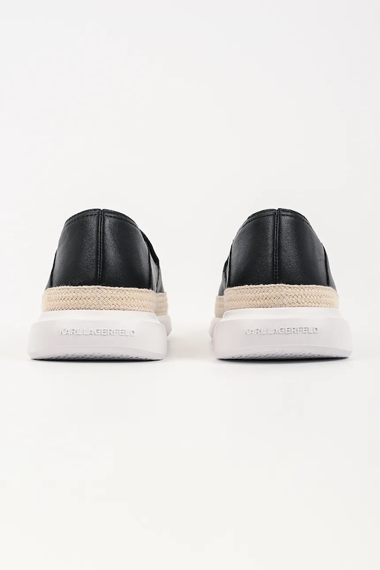 Obuwie Karl Lagerfeld espadryle męskie skórzane Helios KL20520.000 czarny