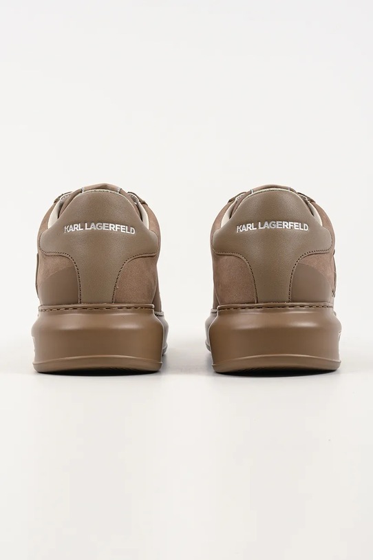 Obuwie Karl Lagerfeld sneakersy skórzane Kapri Mens KL52542F.2TN brązowy