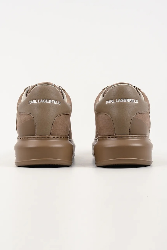 Obuwie Karl Lagerfeld sneakersy skórzane Kapri Mens KL52542F.2TN brązowy