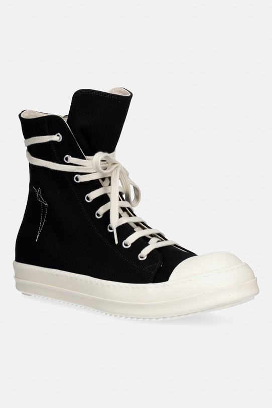 Rick Owens DRKSHDW Denim trampki męskie czarny DU01F4800.DOEM8
