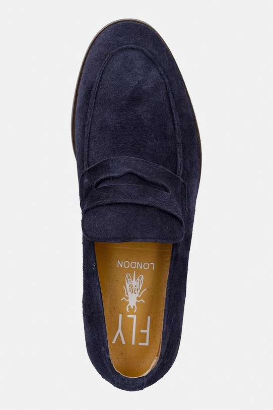 Fly London mokasinke za muškarce od brušene kože CHUV073FLY mornarsko plava P145073006