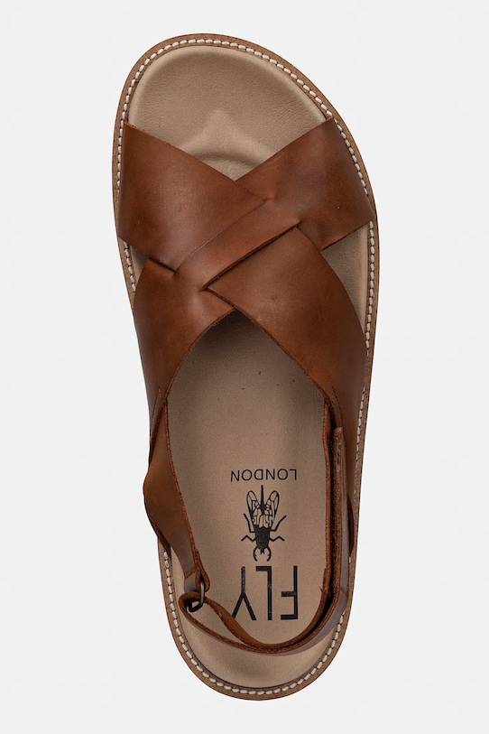 Fly London sandały skórzane MARM391FLY brązowy P145391002