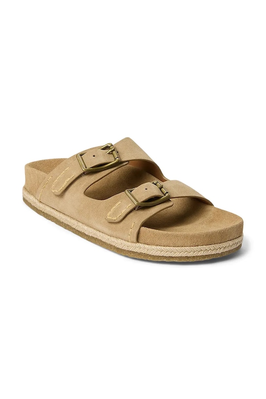 Polo Ralph Lauren SUEDE-TURBACH klapki męskie skórzane 803916776003 zielony SS26