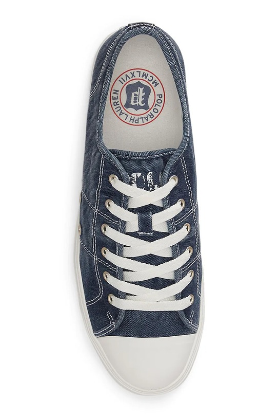 Obuwie Polo Ralph Lauren CANVAS-AYERS sneakersy sportowe męskie bawełniane 809P07627002 granatowy