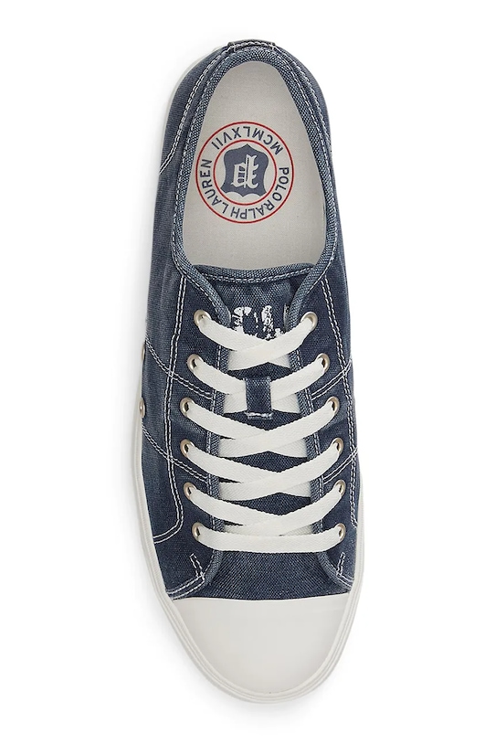 Obuwie Polo Ralph Lauren CANVAS-AYERS sneakersy sportowe męskie bawełniane 809P07627002 granatowy