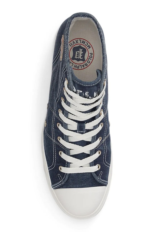 Obuwie Polo Ralph Lauren CANVAS-AYERS sneakersy sportowe męskie bawełniane 809P07628004 granatowy