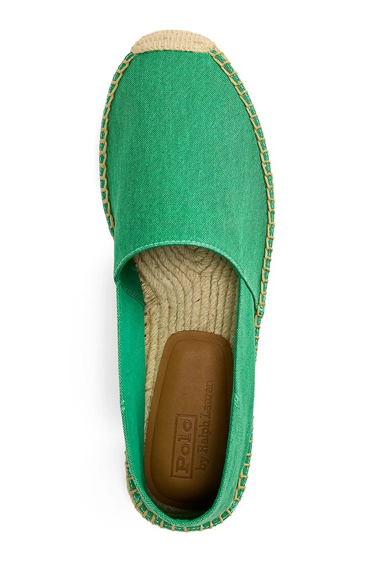 Obuwie Polo Ralph Lauren WASHED CANVAS espadryle męskie bawełniane 803P07659002 zielony