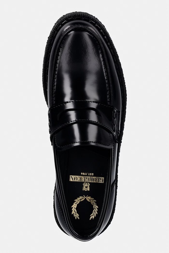 Fred Perry mokasyny skórzane czarny SB1345