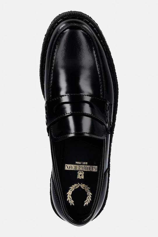 Fred Perry mokasyny skórzane czarny SB1345